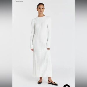 DISSH Ada Long Sleeve Midi Dress - Off White